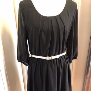 New By and By Black Sheer Juniors Large Dress